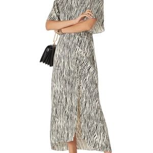 Animal Print (Zebra) Mid Length Slit Dress by Petersyn